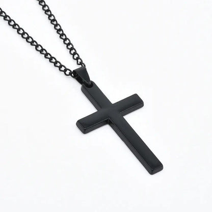 2022 Classic Necklace for Men Fashion Stainless Steel Pendant Black Minimalist Chain Necklace Punk Friendship Jewelry Gift - Leo’s Look Your Best 