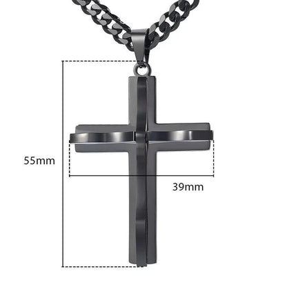 Mens Jewellery Necklace Men Faith Jewelry Stainless Steel Necklace Chain Necklace Hip Hop Punk Party Accessories Collar - Leo’s Look Your Best 