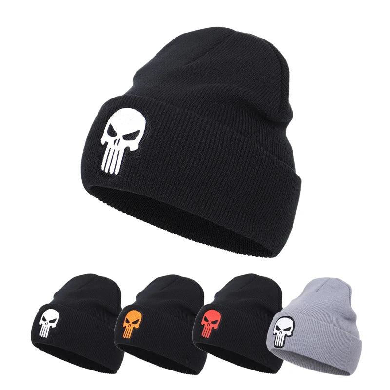 Beanies Hat Unisex Hat Keep warm Skull pattern Set head cap Winter hat Casual Beanies Hip-hop Knitted Winter Hat Ski Beanie Hat - Leo’s Look Your Best 