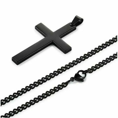 Simple Necklace for Women Men Cross Pendant Chains Fashion Jewelry - Leo’s Look Your Best 