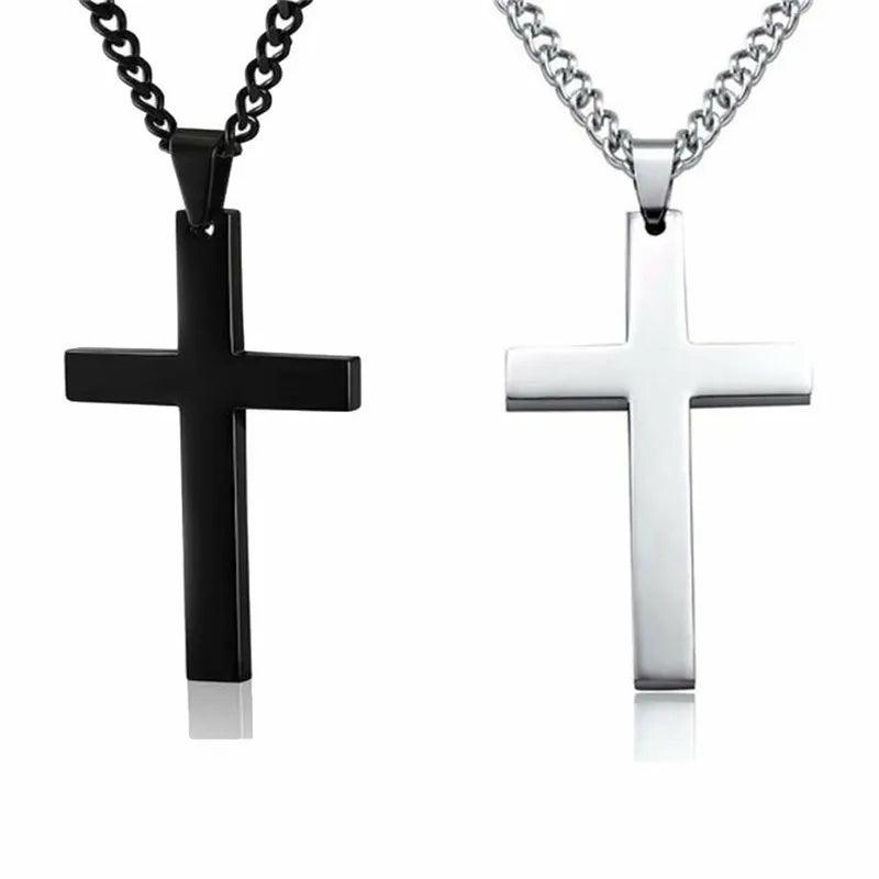 Simple Necklace for Women Men Cross Pendant Chains Fashion Jewelry - Leo’s Look Your Best 