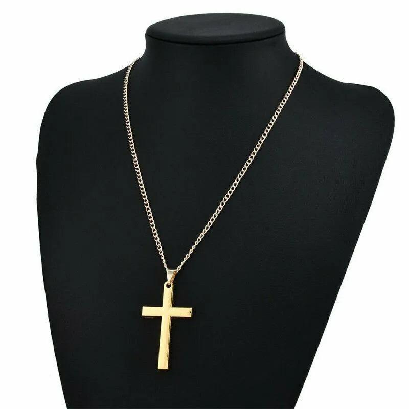 Simple Necklace for Women Men Cross Pendant Chains Fashion Jewelry - Leo’s Look Your Best 