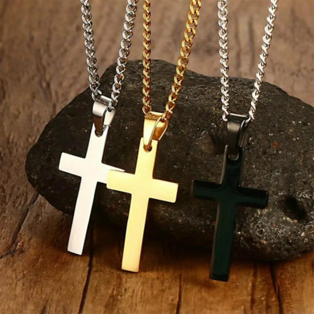 2022 Classic Necklace for Men Fashion Stainless Steel Pendant Black Minimalist Chain Necklace Punk Friendship Jewelry Gift - Leo’s Look Your Best 