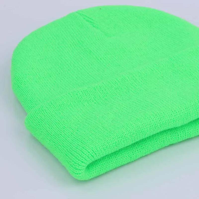 Winter Hats for Woman New Beanies Knitted Fluorescent Cute Hat Girls Autumn Female Beanie Caps Warmer Bonnet Ladies Casual Cap - Leo’s Look Your Best 