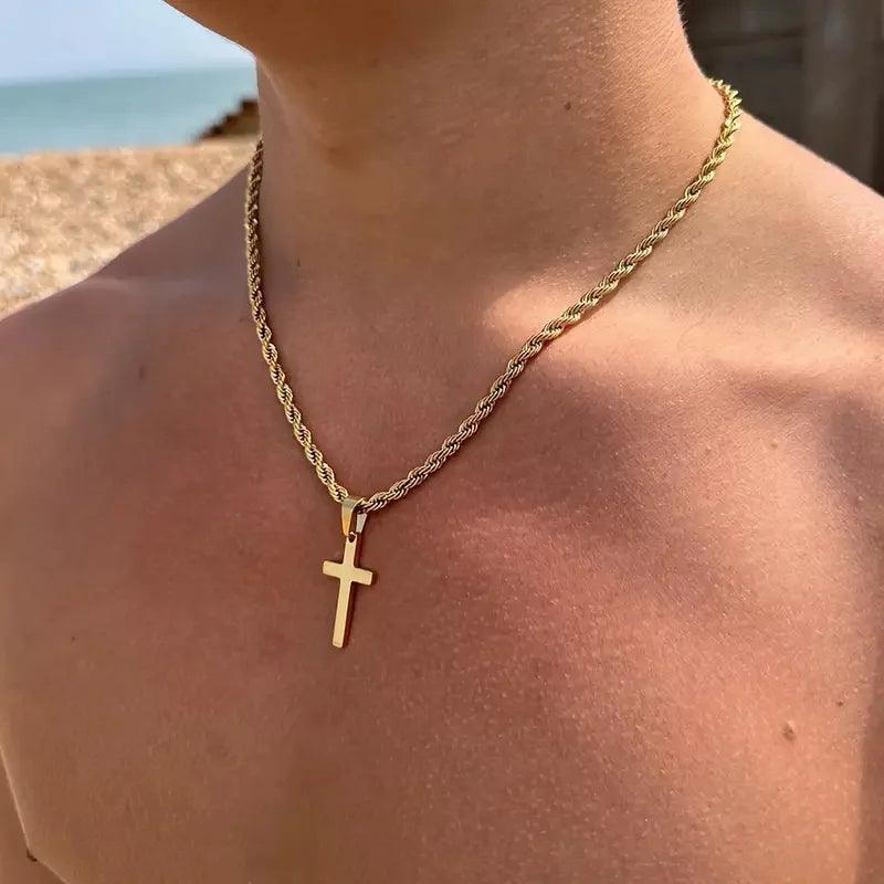 2024 New Pendant Necklace for Men Women Minimalist Gold Color Jewelry Male Female Necklaces Chokers Gifts - Leo’s Look Your Best 