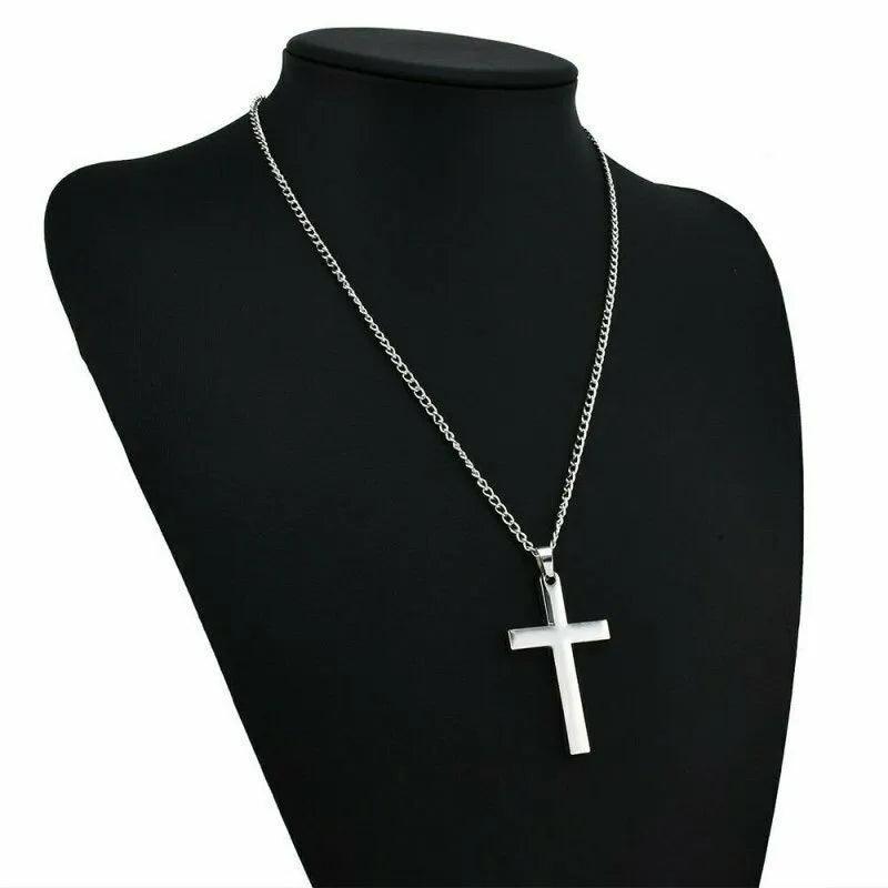 Simple Necklace for Women Men Cross Pendant Chains Fashion Jewelry - Leo’s Look Your Best 