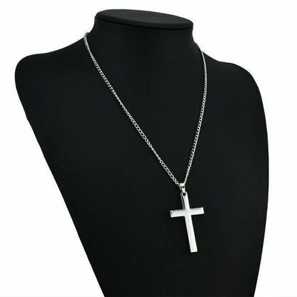 Simple Necklace for Women Men Cross Pendant Chains Fashion Jewelry - Leo’s Look Your Best 