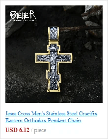 Men's Stainless Steel Crucifix Eastern Orthodox Pendant Chain Necklace Jewelry BP8-515 - Leo’s Look Your Best 