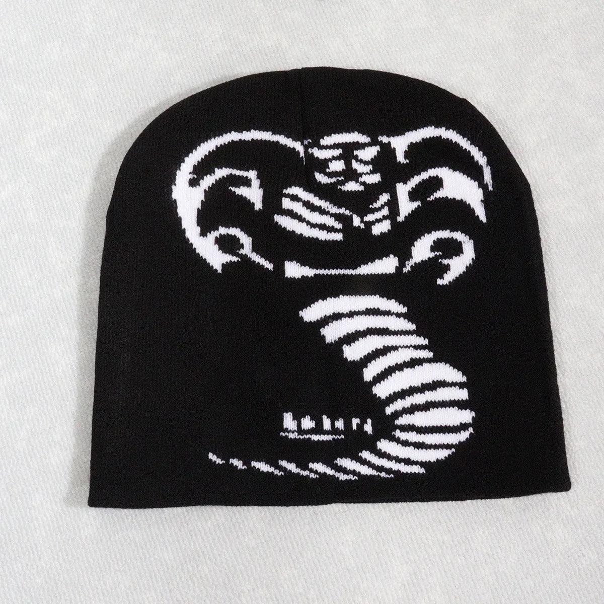 New Men's Knit Beanies Hat Wool Cap European American Hip-Hop rattlesnake Knitted Hats Halloween Funny Pullover Brimless Bonnet - Leo’s Look Your Best 