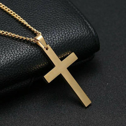 Simple Necklace for Women Men Cross Pendant Chains Fashion Jewelry - Leo’s Look Your Best 