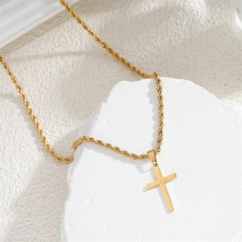 2024 New Pendant Necklace for Men Women Minimalist Gold Color Jewelry Male Female Necklaces Chokers Gifts - Leo’s Look Your Best 