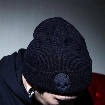 Personalized Embroidery Knit Beanie Hat Exquisite Punk Knit Beanie Cap - Leo’s Look Your Best 