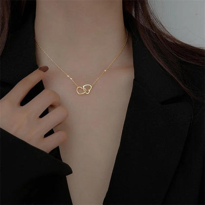 Kpop Cross Shaped Crystal Zircon Necklace For Women Sweet Cool Pendant Clavicle Chain Choker Valintines Day Gift Silver Jewelry - Leo’s Look Your Best 