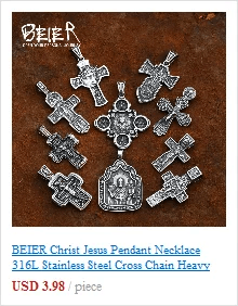 Men's Stainless Steel Crucifix Eastern Orthodox Pendant Chain Necklace Jewelry BP8-515 - Leo’s Look Your Best 