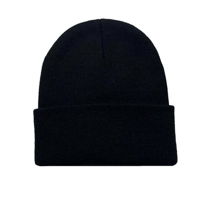 1pcs Hip Hop Embroidered Beanie Hats For Men Women Winter Warm Stretchable High Quality Knit Hat Couple Gift Accessories Black W - Leo’s Look Your Best 