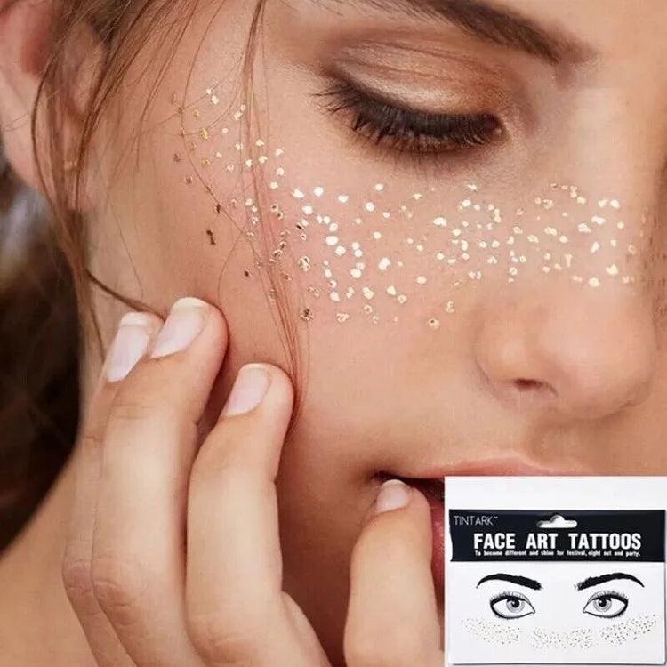 New Freckles Stickers Tattoo on Face Festival Accessories Glitter Bright Face Art Tattoo Sticker Face Jewels Gemsface Decoration - Leo’s Look Your Best 