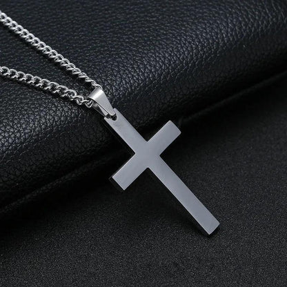 2022 Classic Necklace for Men Fashion Stainless Steel Pendant Black Minimalist Chain Necklace Punk Friendship Jewelry Gift - Leo’s Look Your Best 