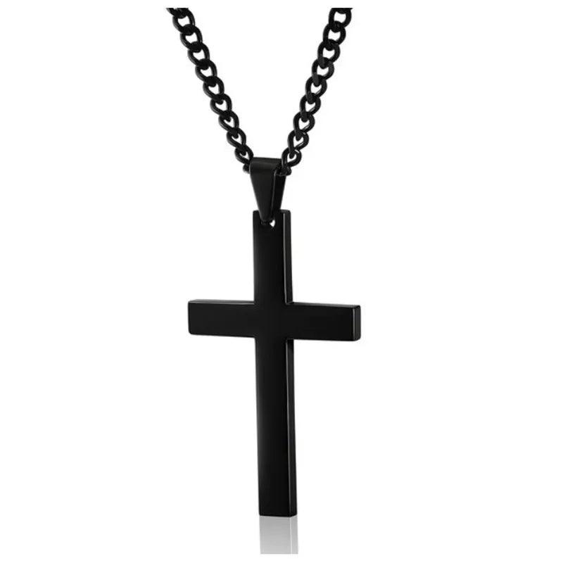 2022 Classic Necklace for Men Fashion Stainless Steel Pendant Black Minimalist Chain Necklace Punk Friendship Jewelry Gift - Leo’s Look Your Best 