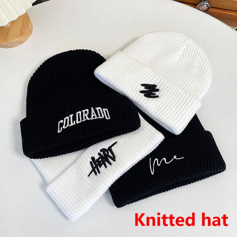 Winter Hats For Unisex Beanies Knitted Solid Cute Hat Lady Autumn Female Beanie Caps Warmer Bonnet Men Casual Cap - Leo’s Look Your Best 