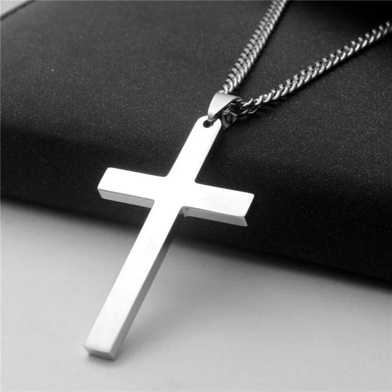 Simple Necklace for Women Men Cross Pendant Chains Fashion Jewelry - Leo’s Look Your Best 