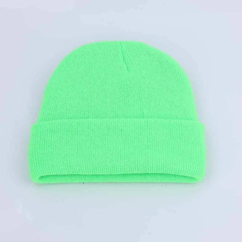 Winter Hats for Woman New Beanies Knitted Fluorescent Cute Hat Girls Autumn Female Beanie Caps Warmer Bonnet Ladies Casual Cap - Leo’s Look Your Best 