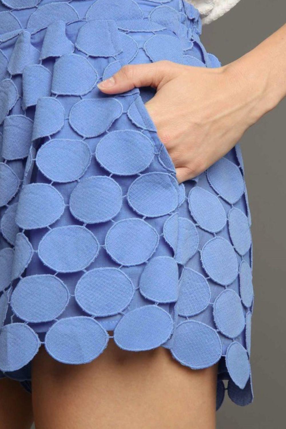 Umgee Full Size Polka Dot Lace Shorts Plus Size - Leo’s Look Your Best