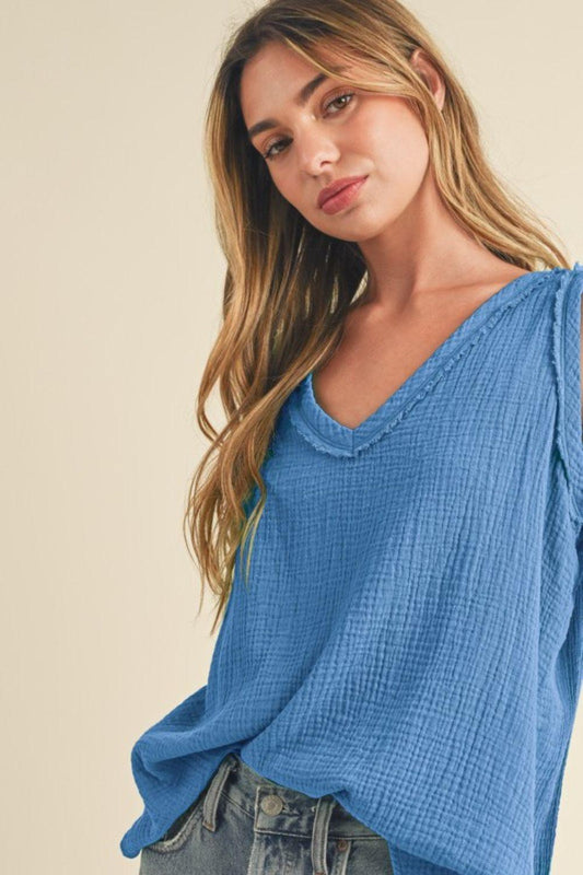 Aemi + Co V-Neck Wide Strap Tank - Leo’s Look Your Best