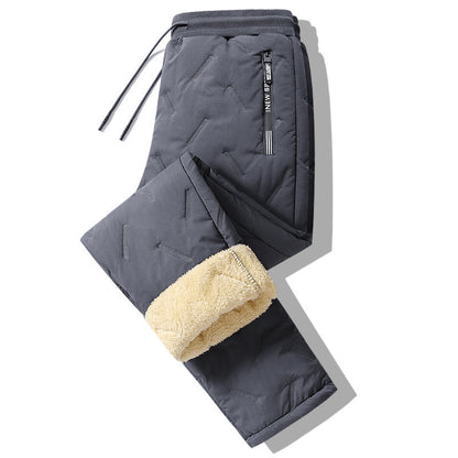 Fleece Sweatpant Lambswool Thermal Trousers Casual Pants Waterproof Windproof Warm Cotton Pants