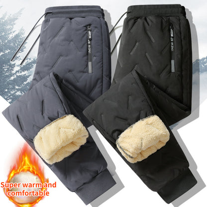 Fleece Sweatpant Lambswool Thermal Trousers Casual Pants Waterproof Windproof Warm Cotton Pants