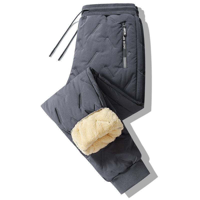 Fleece Sweatpant Lambswool Thermal Trousers Casual Pants Waterproof Windproof Warm Cotton Pants