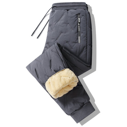 Fleece Sweatpant Lambswool Thermal Trousers Casual Pants Waterproof Windproof Warm Cotton Pants